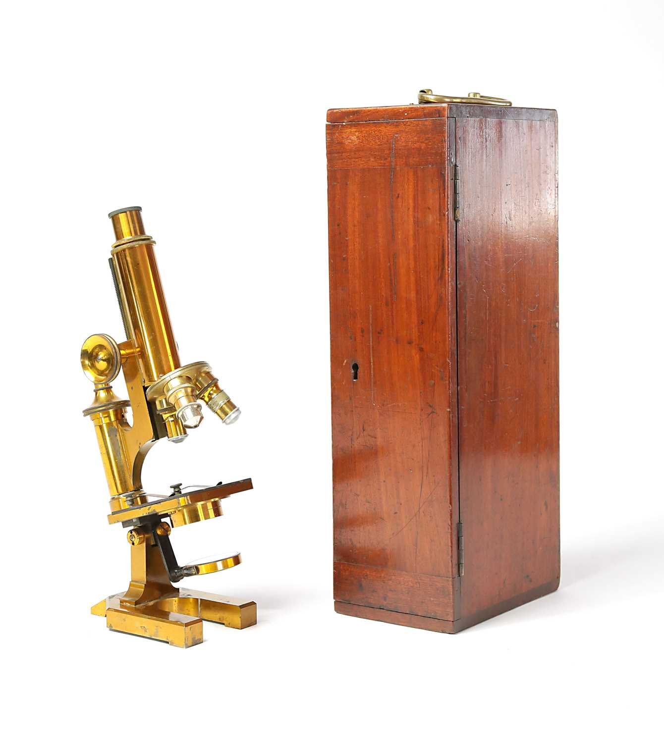 Microscope In 1900 Lot 80 - An R & J Beck Compound Microscope, circa 1900