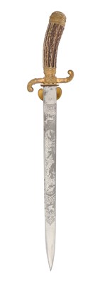 Lot 90 - GERMAN IMPERIAL HUNTING DAGGER (HIRSHFÄNGER)