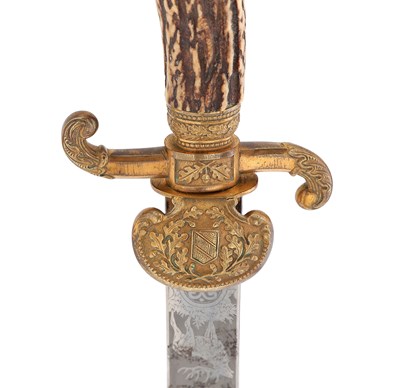 Lot 90 - GERMAN IMPERIAL HUNTING DAGGER (HIRSHFÄNGER)