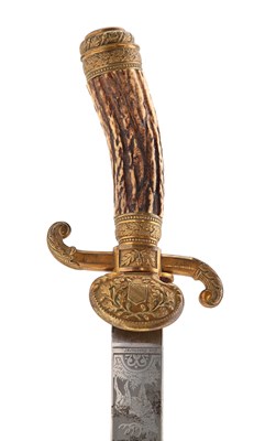 Lot 90 - GERMAN IMPERIAL HUNTING DAGGER (HIRSHFÄNGER)