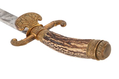Lot 90 - GERMAN IMPERIAL HUNTING DAGGER (HIRSHFÄNGER)