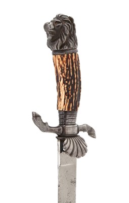 Lot 93 - BAVARIAN IRON HUNTING HIRSCHFÄNGER