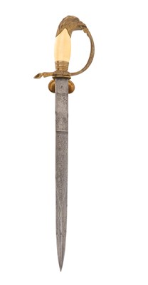 Lot 89 - PRUSSIAN OBERLANDFÖRSTERMEISTER GALA HIRSCHFÄNGER WITH SKINNING KNIFE CA 1900.