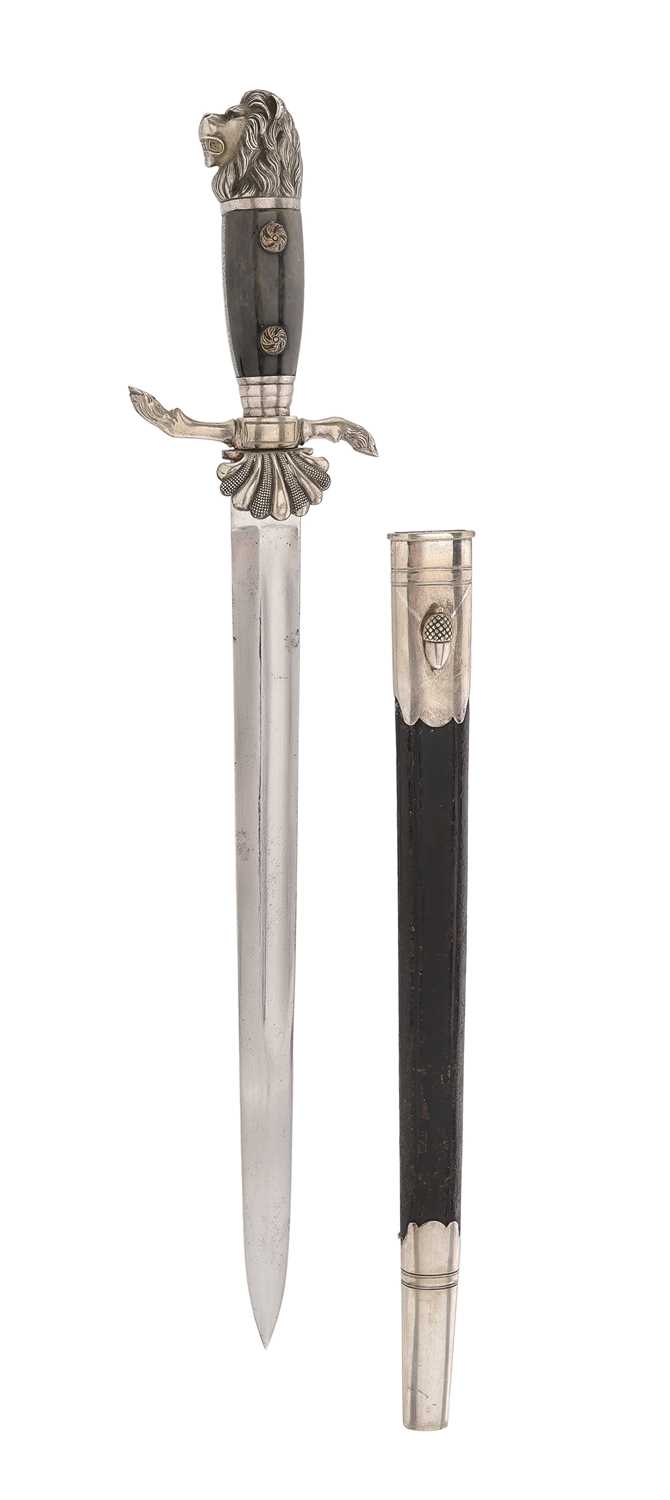 Lot 94 - BAVARIAN SILVER HUNTING HIRSCHFÄNGER
