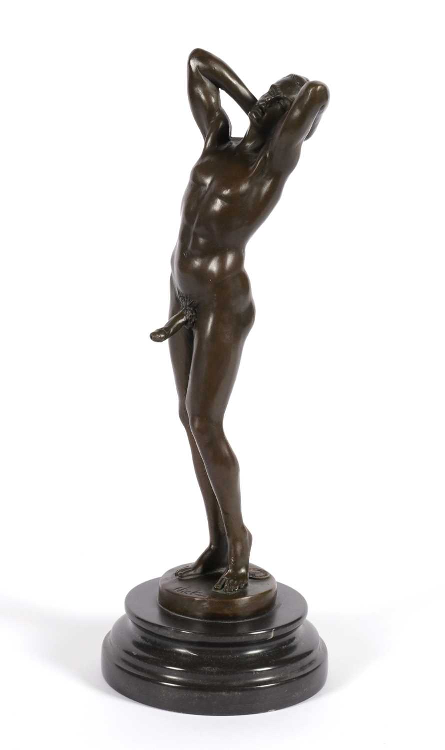 Lot 154 - Bronzen Beeld - Mannelijk Naakt