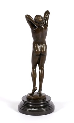 Lot 154 - Bronzen Beeld - Mannelijk Naakt