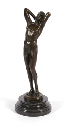 Lot 154 - Bronzen Beeld - Mannelijk Naakt
