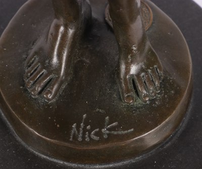 Lot 154 - Bronzen Beeld - Mannelijk Naakt