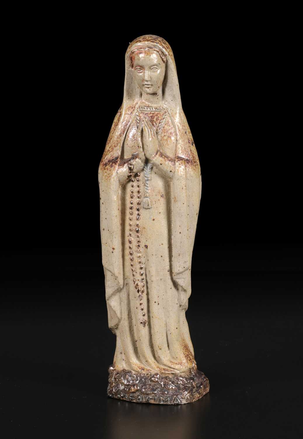 Lot 190 - Glazed Ceramic Figure of Our Lady of Fatima, St. Joris Terraco Studio Beesel