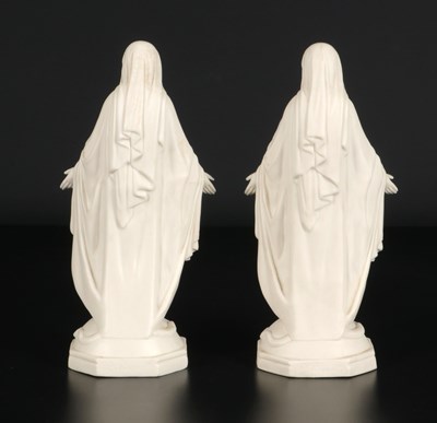 Lot 192 - Pair of Parian Ware Figures of the Virgin Mary, by Petrus Regout