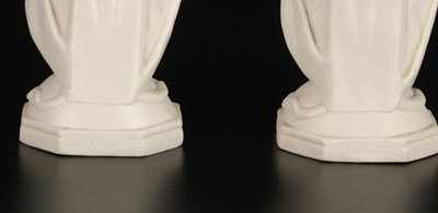 Lot 192 - Pair of Parian Ware Figures of the Virgin Mary, by Petrus Regout