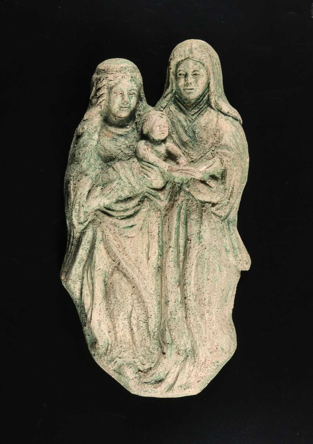 Lot 137 - Ceramic Wall Plaque of the Holy Kinship, by Charles Vos