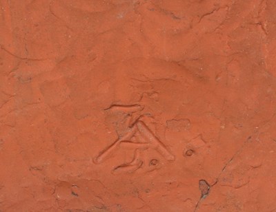 Lot 143 - Terracotta Tile of Queen of Peace with Lamb