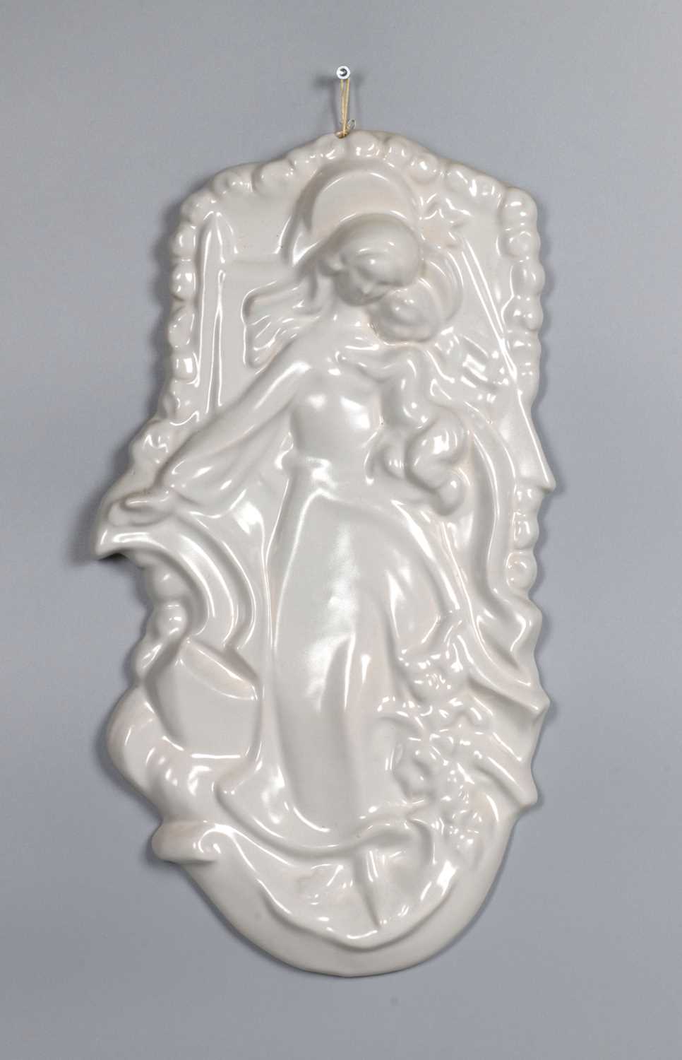 Lot 135 - Glazed Earthenware Plaque of Stella Maris by Charles Vos (1888–1954)
