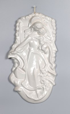 Lot 135 - Glazed Earthenware Plaque of Stella Maris by Charles Vos (1888–1954)