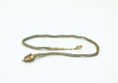 Lot 3034 - Indonesië, verguld zilveren slang, "naga"