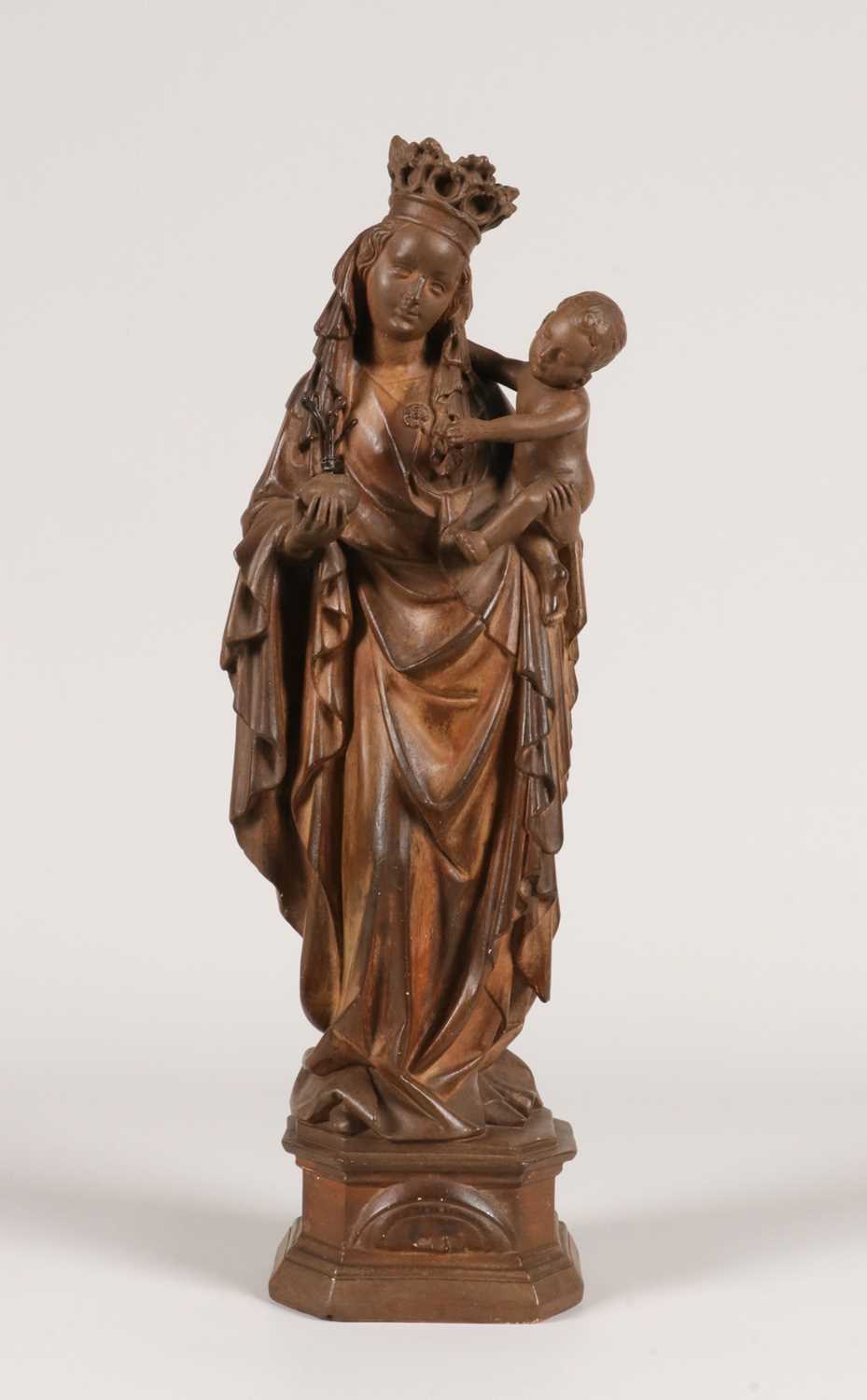 Lot 174 - Glazed Ceramic Figure of the Madonna and Child, by Gérard Hack-Rutten (1893–1975)