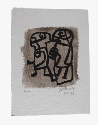 Lot 40 - Corneille (1922-2010) Rue Santeuil 20 (luxe editie)- met 2 originele litho's