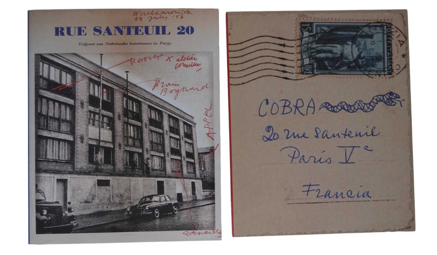 Lot 43 - Corneille (1922-2010) Rue Santeuil 20 (luxe editie)- met 2 originele litho's