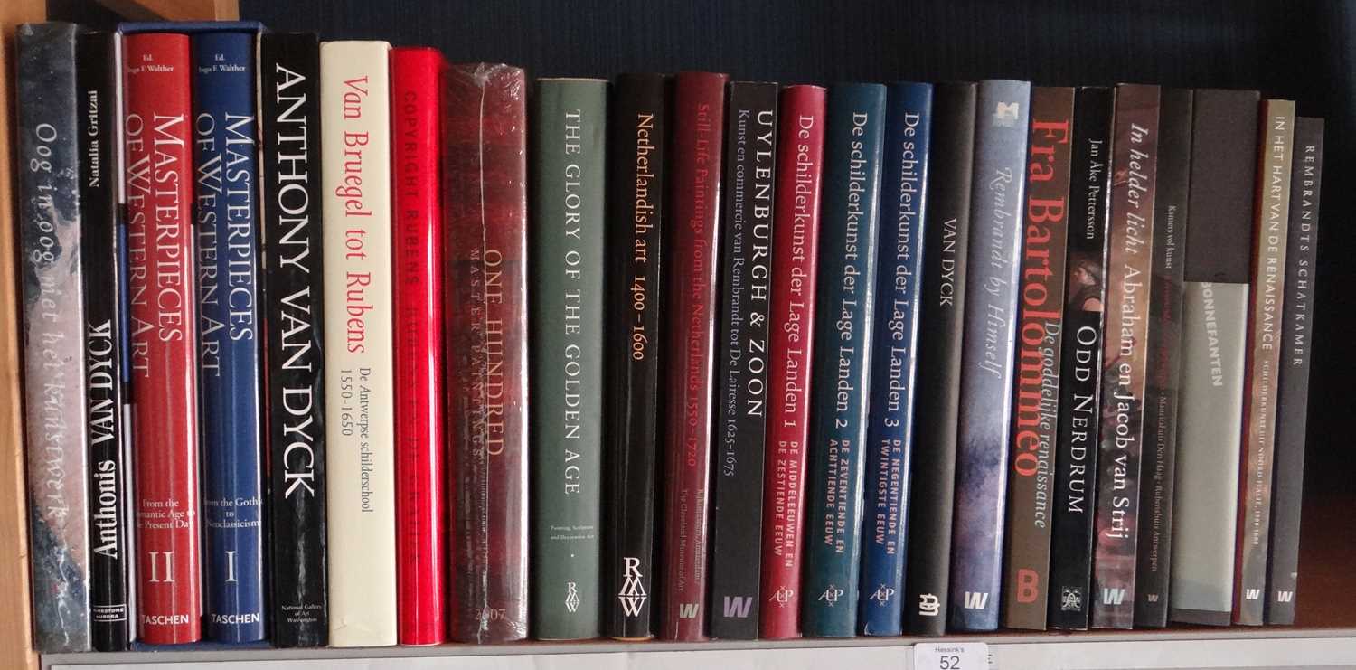 Lot 52 - Oude Kunst - Lot met 23 (voornamelijk) gebonden boeken m.b.t.. oude kunst