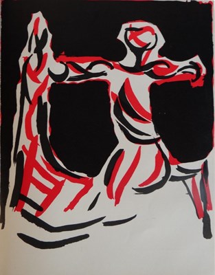 Lot 55 - XXe Siècle - Bilan de L'Art Abstrait dans les monde 67 - met originele litho van Marino Marini.​