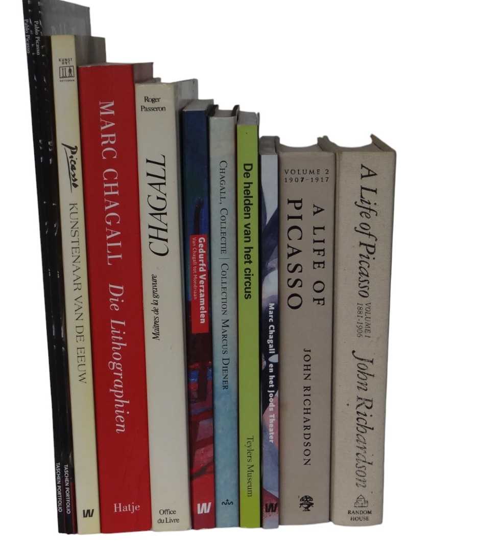 Lot 60 - Kunst - Lot met 11 boeken met betrekking tot Chagall en Picasso