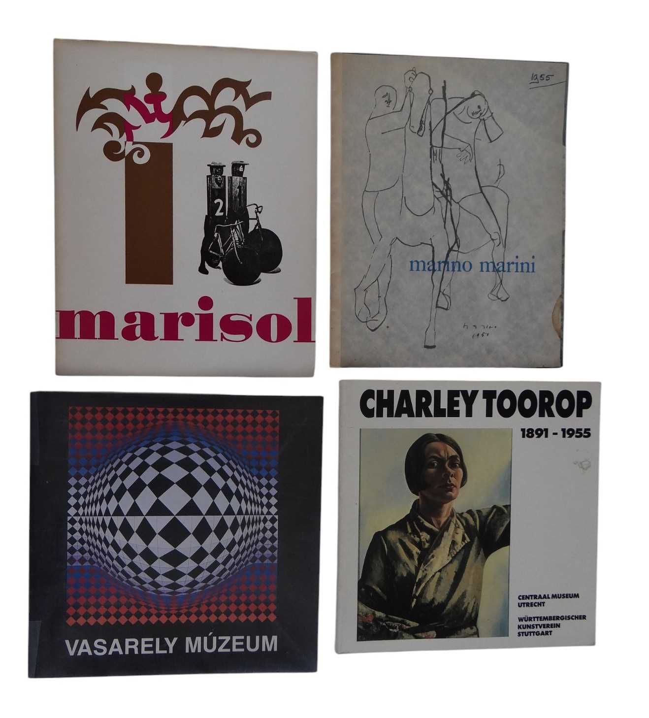 Lot 65 - Kunstcatalogi - Lot met 108 diverse kunstenaars en tentoonstellingscatalogi