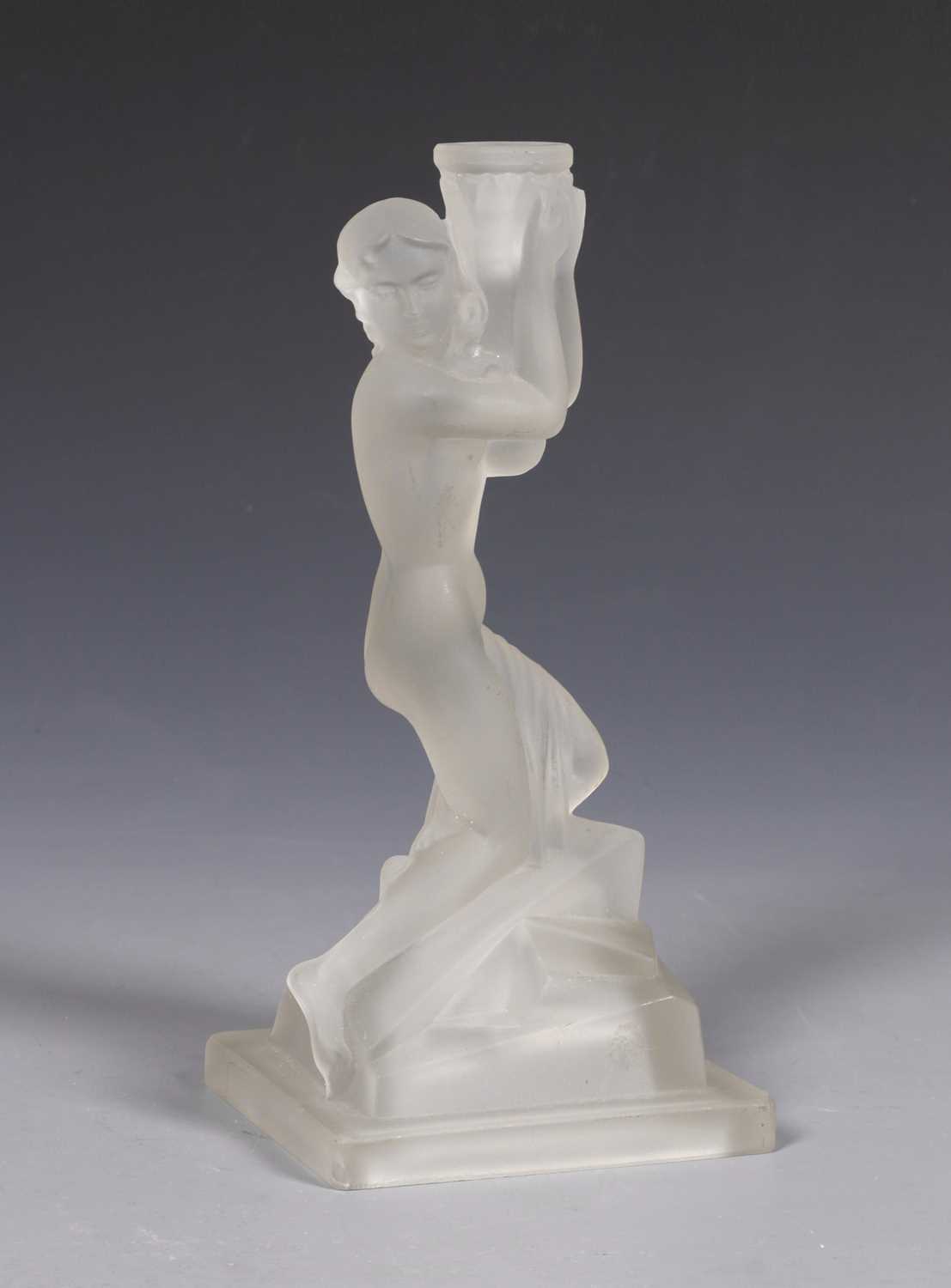 Lot 504 - Art Deco Female Nude Candlestick.