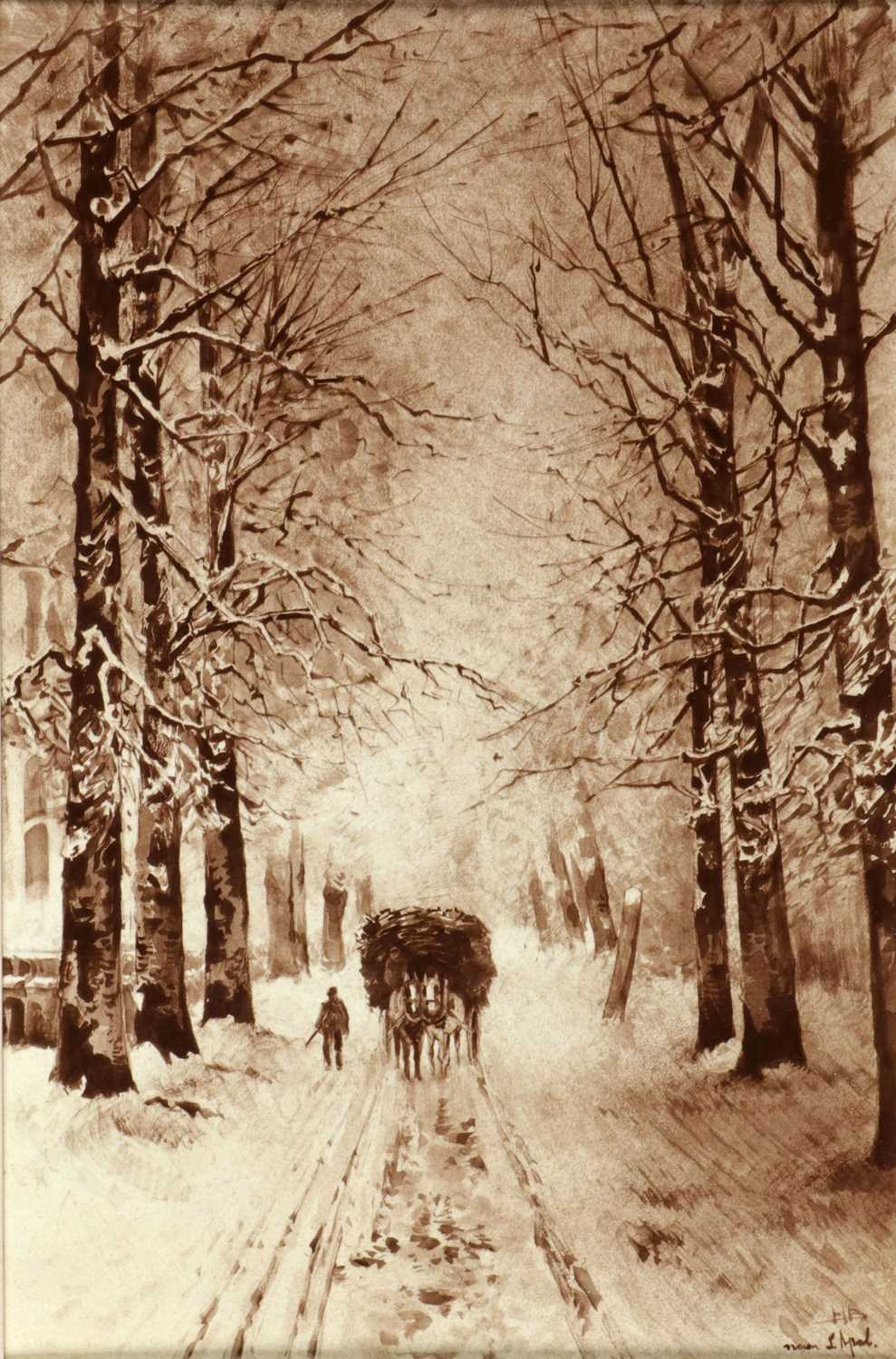 Lot 5 - Tegel met winterlandschap, Henri Breetveld, Société Céramique
