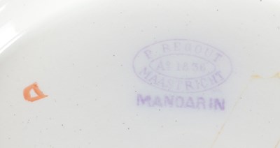 Lot 66 - Vijfdelig lampetstel, decor ‘Mandarin’, Petrus Regout