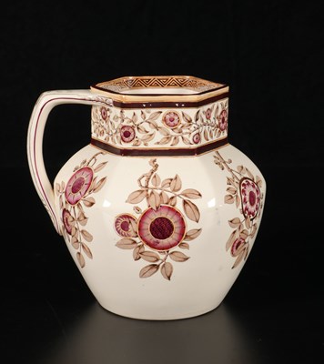 Lot 72 - Vijfdelig lampetstel, decor ‘Stoke’, Petrus Regout