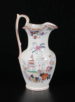 Lot 74 - Driedelig lampetstel, decor ‘Vesta’, Petrus Regout