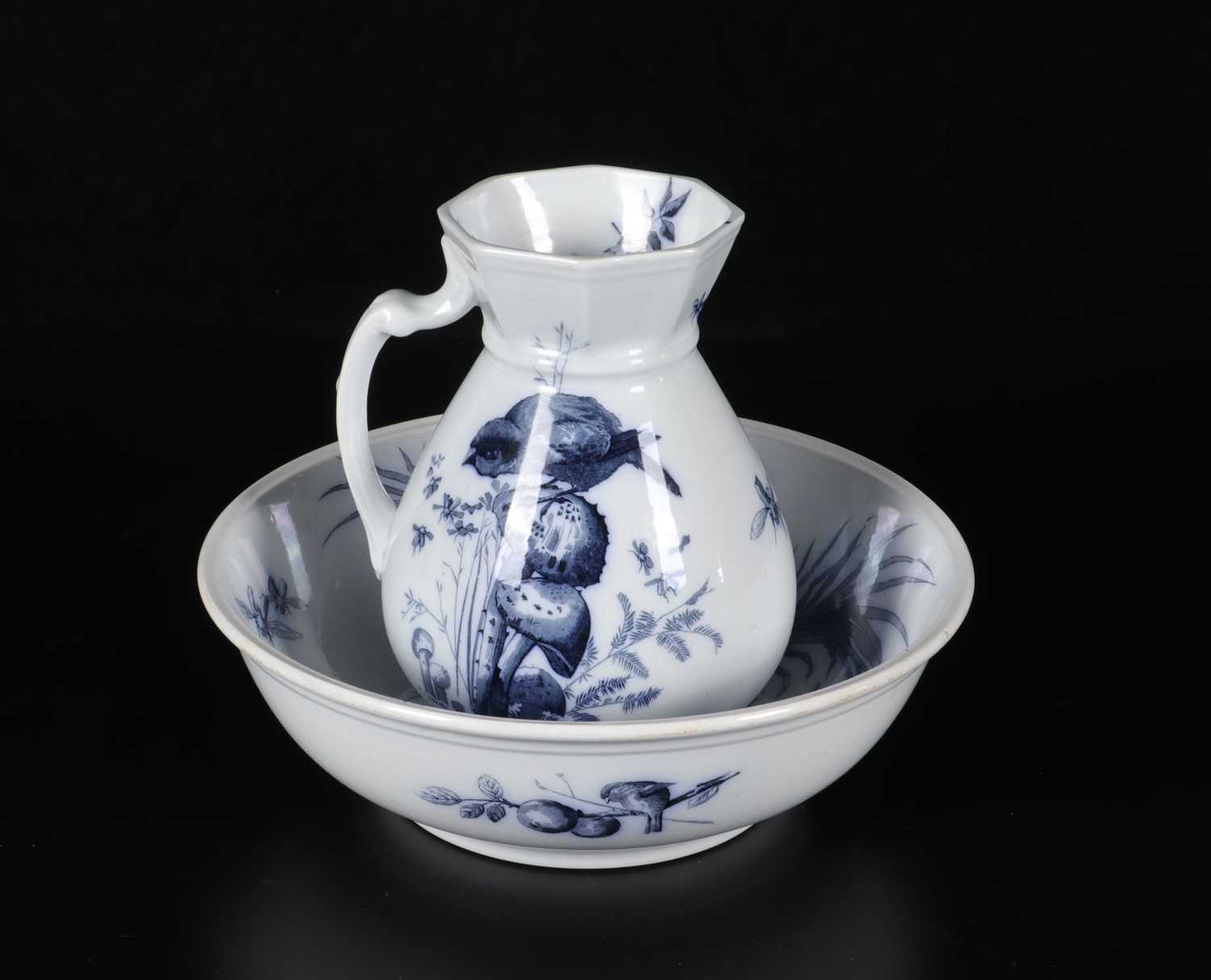 Lot 76 - Tweedelig lampetstel, decor ‘Plata’, Petrus Regout
