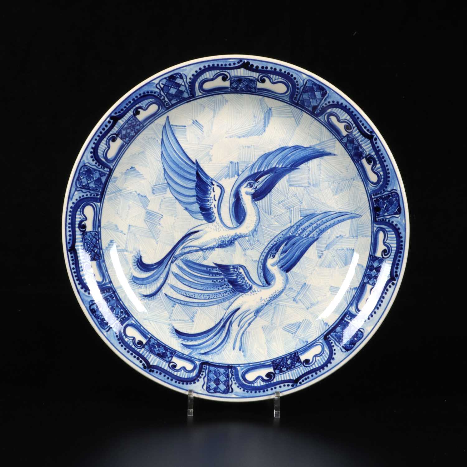 Lot 123 - Schotel met vliegende vogels, Wim Visser, De Sphinx