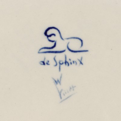 Lot 123 - Schotel met vliegende vogels, Wim Visser, De Sphinx