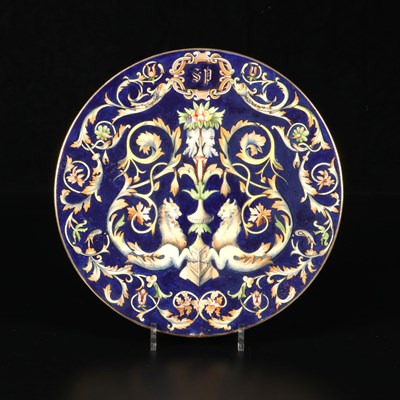 Lot 577 - Schotel met renaissancedecor, Société Céramique.