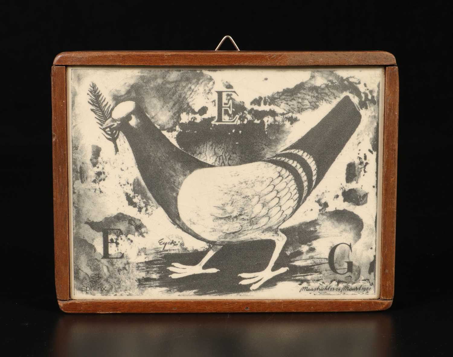 Lot 553 - Tegel Europese Raad Maastricht - Charles Eyck, De Sphinx.