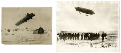 Lot 39 - Fotografie - Lot met 2 Twee originele persfoto’s van Franse luchtschepen, 1912