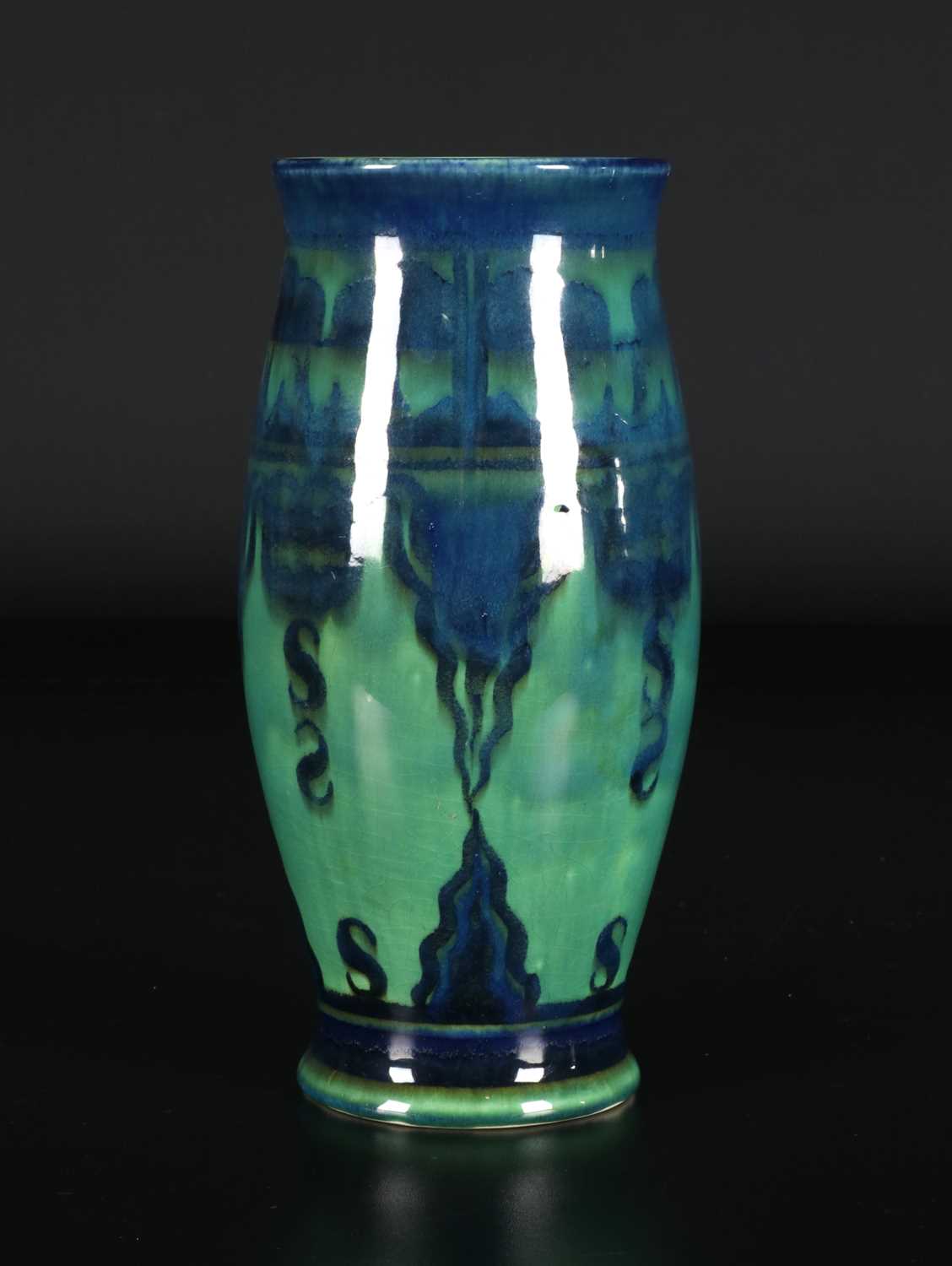 Lot 569 - Vaas, decor ‘Fez’, ontwerp Willem Rozendaal, De Sphinx.