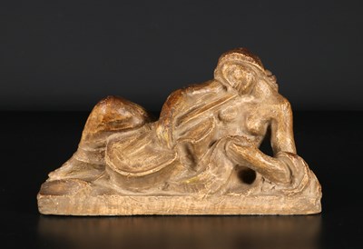 Lot 612 - Liggende muze met chello, Charles Vos.
