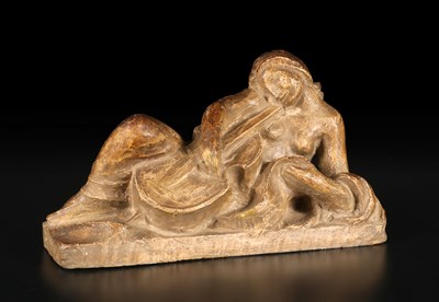 Lot 612 - Liggende muze met chello, Charles Vos.