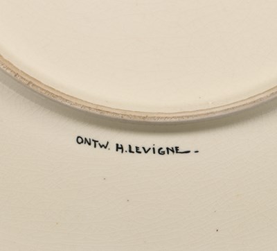 Lot 538 - Schotel met jachtscène, Hubert Levigne (1905-1989), Mosa.