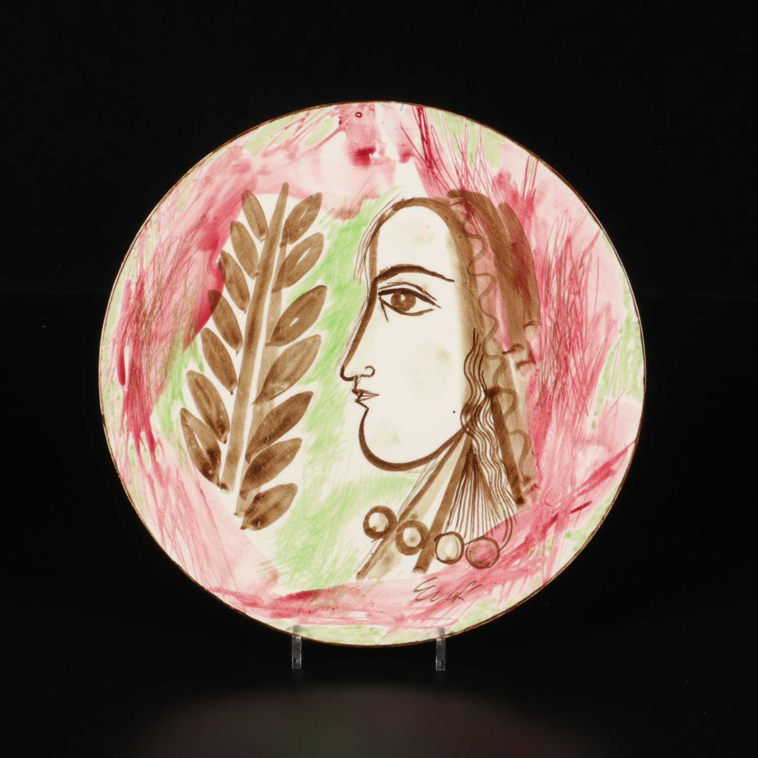Lot 525 - Schotel met vrouwenportret, Charles Eyck, Royal Sphinx.