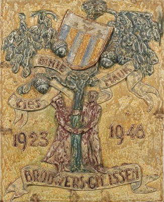 Lot 775 - Reliëftegel met eikenboom en wapenschild, Brouwers-Gilissen 1923-1948