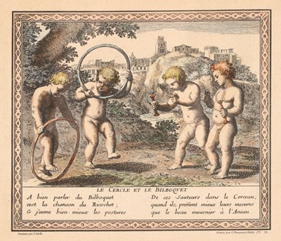 Lot 747 - Le Cercle et le Bilboquet, naar Jacques Stella (1596-1657).