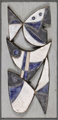 Lot 550 - Reliëf met vissen, Frans Tuinstra.