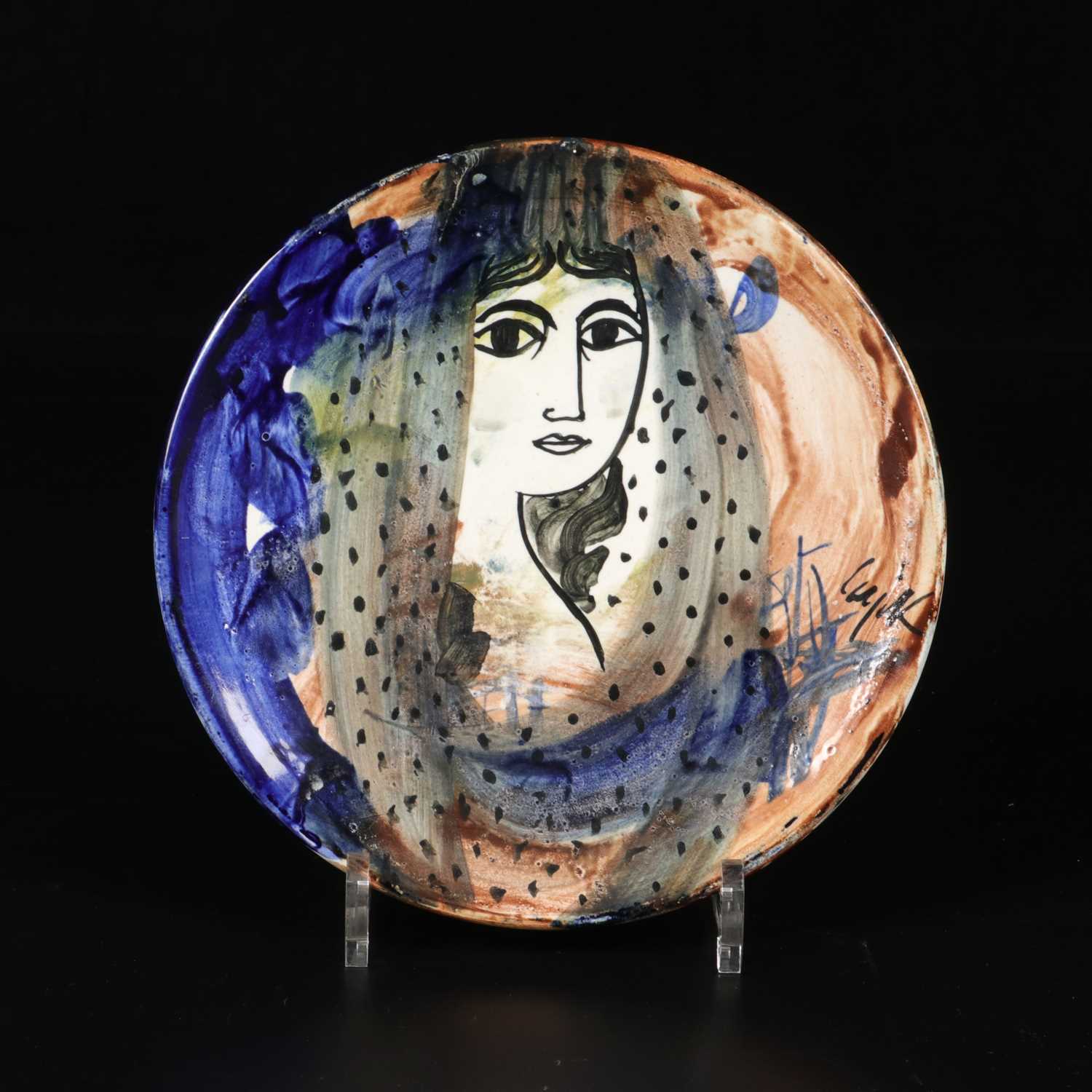 Lot 526 - Bord met gesluierde dame, Charles Eyck.