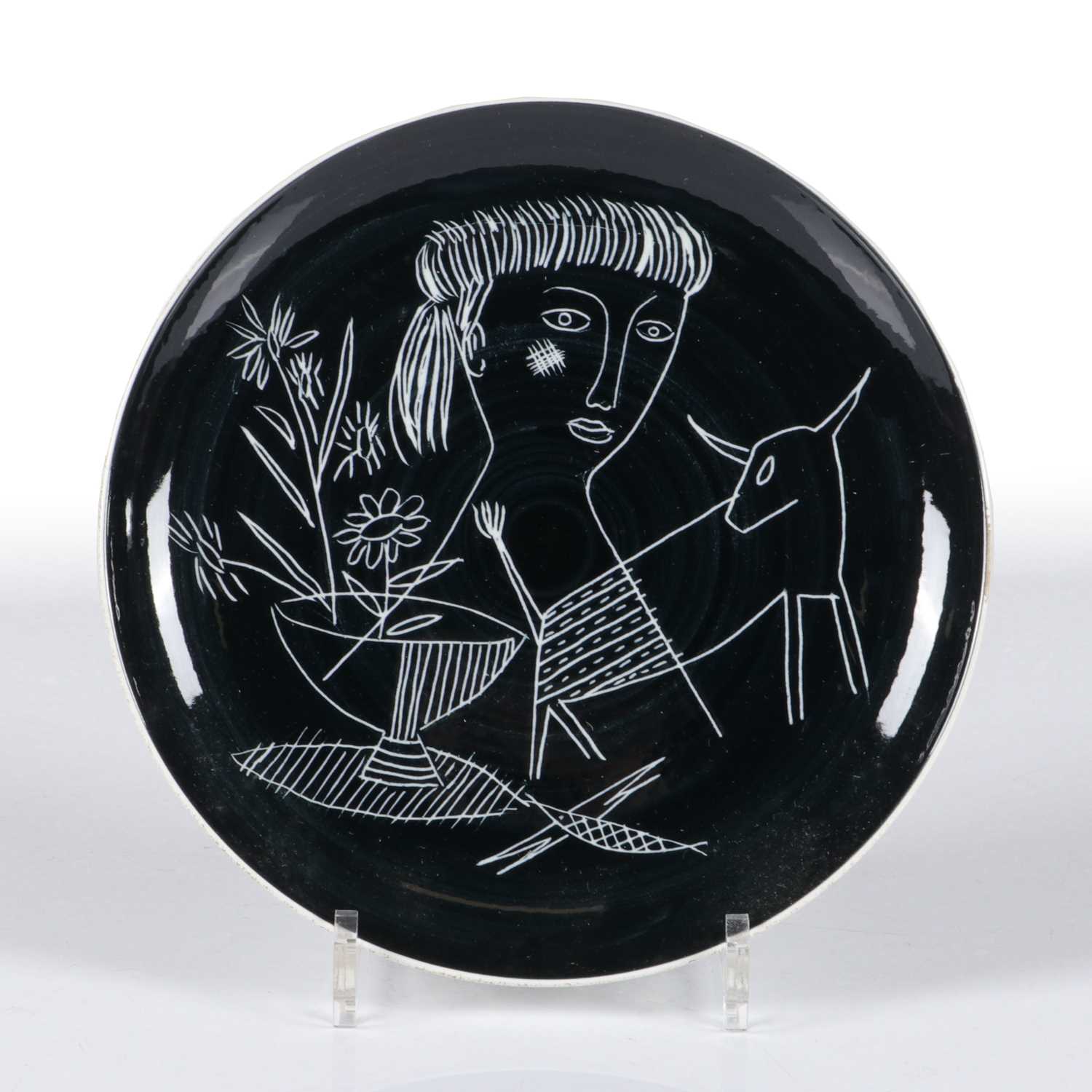 Lot 533 - Bord met vrouw en dier, Pierre Daems, De Sphinx.