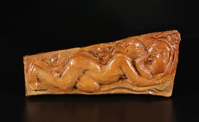 Lot 625 - Reliëf met liggende vrouw en masker, Charles Vos.