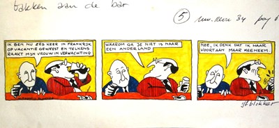 Lot 215 - Strips - Ijf Blokker (1930) - 15 originele stripstroken in Oostindische inkt ca 1980